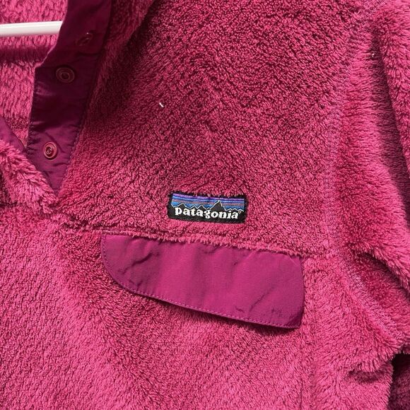Patagonia Fleece Jacket Womens Medium Pink Re Tool Snap T Pullover Logo Outdoor - Picture 3 of 8